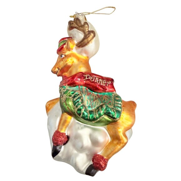 CVS Donner 2010 Blown Glass Christmas Ornament Reindeer Holiday Tree Decor Read - Picture 1 of 6